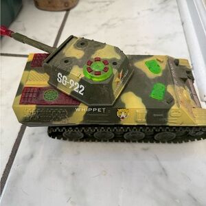 VTG 80's WHIPPET SG-922 TIGER ARMOURED TROOP TANK 11'' B/O TOY NEEDS REPAIRS HTF